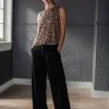 Velvet By Graham & Spencer YVES SEQUIN LEOPARD PRINT BLOUSE